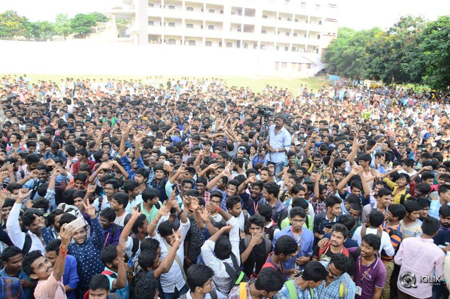 Mahanubhavudu-Title-Song-Lyrical-Video-Launch-at-St-Mary-College